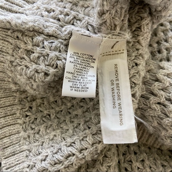 LOFT | Grey mock neck chunky knit sweater S - Picture 10 of 15